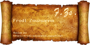 Frodl Zsuzsanna névjegykártya